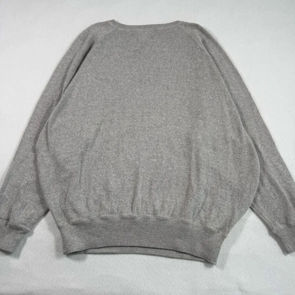 Polo Ralph Lauren‎ Sweater Mens XL Gray Crewneck pullover knit 100% cotton